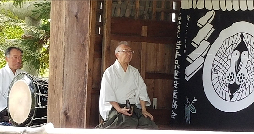 Picture of Mr. Tomomi Oguni,  Chairman of the Take Kagura Preservation Society