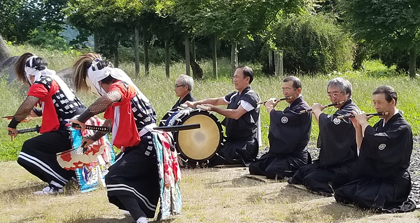 Picture of musical accompaniment (Ohayashi)